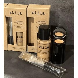 Stila 2 Stila Stay All Day Foundation Concealer & Brush Kit - Caramel 10 - 1oz, 0.02oz