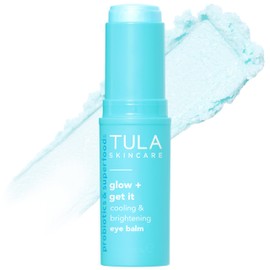 TULA Skin Care Glow  Get It Cooling  Brightening Eye Balm  Tratamiento de círculo oscuro debajo de los ojos, hidrata e ilumina al instante la zona... 