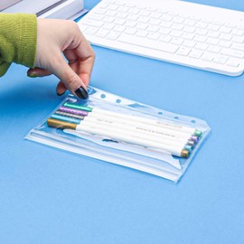 NatSumeBasics 12 A6 Budget Binder Pockets Zipper Clear Cash Stuffing Envelopes No Zipper Bluky Planner Inserts for Money Saving Organizer Book Accessories (A6)