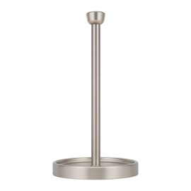 Ivilon Countertop Paper Towel Holder - Modern Tapered End Cap Design - Color Brushed Nickel