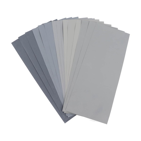 15-Piece Silicon Carbide Sandpaper for Polishing in 2000-10000 Grit, 9