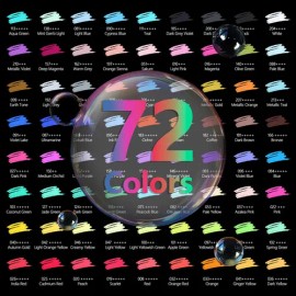 Lápices De Colores Hiforny 72 Piezas Núcleo Suave Y Mezclable                                                                                         