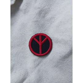 Symbols Peace Sign Mini Patch 1.25" inch High Quality Iron On Embroidered