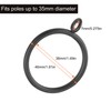 ASelected 50 Pack 38mm Curtain Hanging Rings Metal Black Curtain