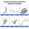 Racewill 6PCS Standing Seam Roof Clamps, Metal Roof Fixing Clamps,