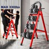 BETEAM 4 Step Ladder 330 lbs Heavy Duty Folding Ladders