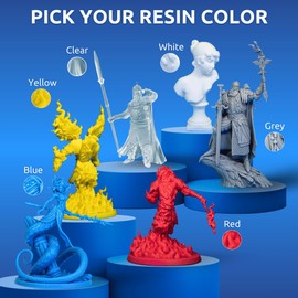 AmeraLabs TGM-7 3D Printing Resin for Tabletop Miniatures – Tough, High Resolution, Low Odor, Fast Curing, 1L (Colours, 1 kg)