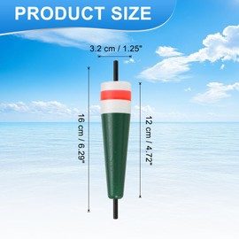 YELARXI Fishing Floats, 6.3 Inch Popping Floats Slip Bobbers Popping Corks Float Weighted Bobbers Fishing Tackle for Saltwater Freshwater Fishing Tackle (4 Pack, Green)