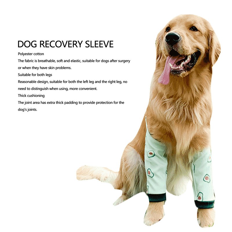 Dog Elbow Wounds Brace Thickened Soft Breathable Avocado Pattern Prevent