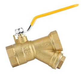 Joyzan Brass Strainer Filter Ball Valve, 3/4" BSPP Female Thread Y Type Pipe Fittings Adaptor NPT Full Port Forged Connector Shut Off Way Split 1.6MPa Water Natural Gas Oil Oxygen Methane Ethylene