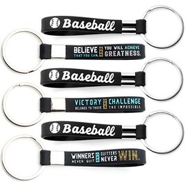 Inkstone Baseball Keychains | (12 Pack) Sports Inspirational Quotes | Flexible | Gifts For Your Team, Friends, Colleagues