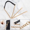 PU Leather Chain Strap, Adjustable Metal Chain, Shoulder Strap, Removable
