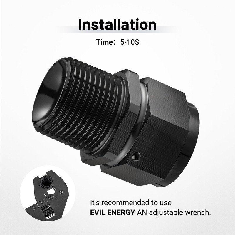 EVIL ENERGY 16AN Female to 1 NPT Pipe Swivel Adapter