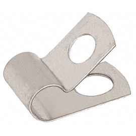 Clamp, w/oCushion, Galv, Dia 1/4 In, Pk50