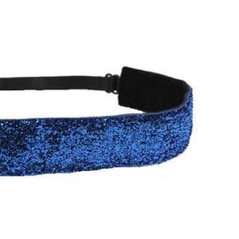 Mavi Bandz Adjustable Non-Slip Fitness Headbansd Sparkle Glitter - Blue
