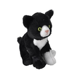 Wild Republic Pocketkins Eco Tuxedo Cat, Stuffed Animal, 5 Inches, Plush Toy, Made from Recycled Materials, Eco Friendly