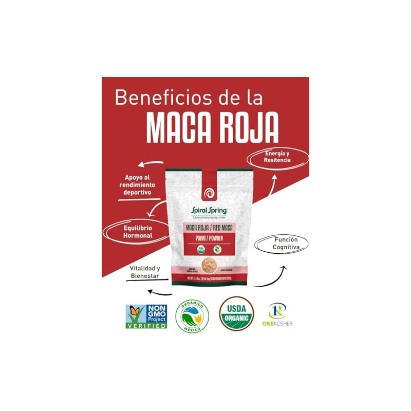 Maca Roja Polvo 200g Orgánica Certificada Suplemento Alimenticio Origen Andino