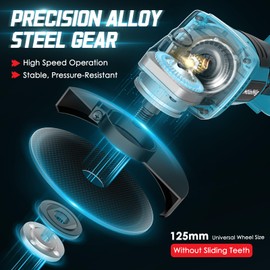 Cordless Angle Grinder for Makita 18v Battery: 8500RPM Brushless Grinder Tool- 5/8''-11 Spindle Small Angle Grinder for 4-1/2'' Wheels, 3 Variable Speed Settings for Cutting, Grinding, Bare Tool