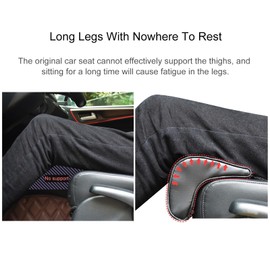 Sanbuildrro Car Leg Extender Leg Support Cushion for Car Driver Seat Office Chair, Universal Car Seat Extender Pad Leg Support Pillow for Cars Buses Trains Office Home (Lightbrown)