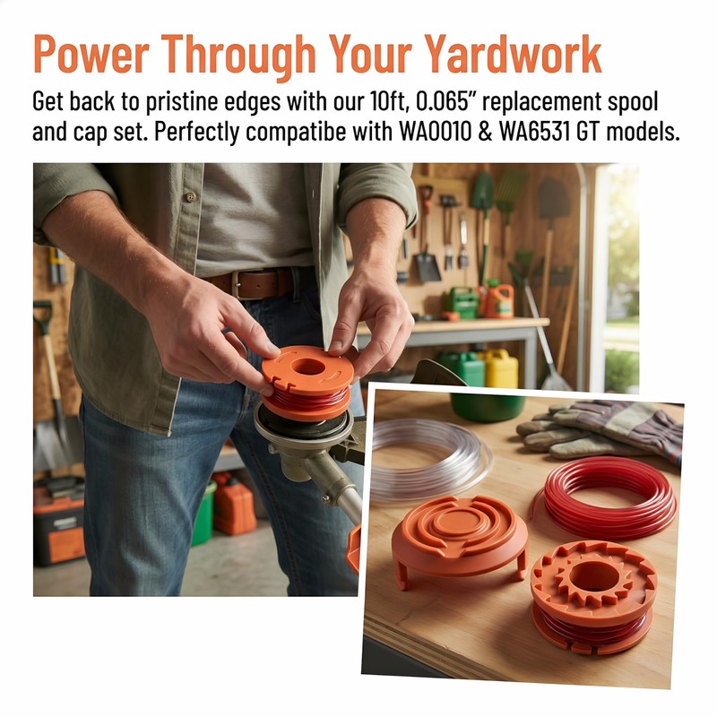 YSNEHSN WA0010 Trimmer Spool Line Compatible with Worx Trimmer Line