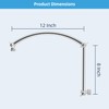 Hibbent All Metal 20'' Shower Head Extension Arm, Solid Brass