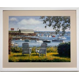 Gretchen Huber Warren "Summer Afternoon" Plate Signed  Seascape Sailboat  New