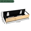 Wall Mount Organizer,Adhesive Metal Shelf with Bamboo Lip,Bathroom Shelves for