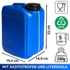 plasteo® 10 x 5 Litre Canister with Safety Lock (DIN