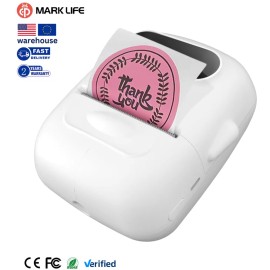 W-Marklife Mini Thermal Label Printer 203dpi USB Interface 58mm Paper ROHS Certified IOS Compatible Portable for Small Businesscolor: Yellow, model number: P50