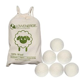 Wool Dryer Balls XL Fragrance Free Eco Friendly Tumble Dryer Clothes Softener (6 Pack)