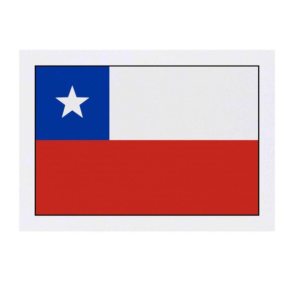 'Chile Flag' Temporary Tattoo - Water Resistant, Skin-Safe, Non-Toxic Transfer