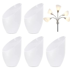 Vaguelly 5 Pieces White Frosted Lampshade Fixtures Replacement Shades for Floor Light Lamp Horseshoe Lamp Shade Multi- Head Stand up Lampshade,Hole Diameter 40mm