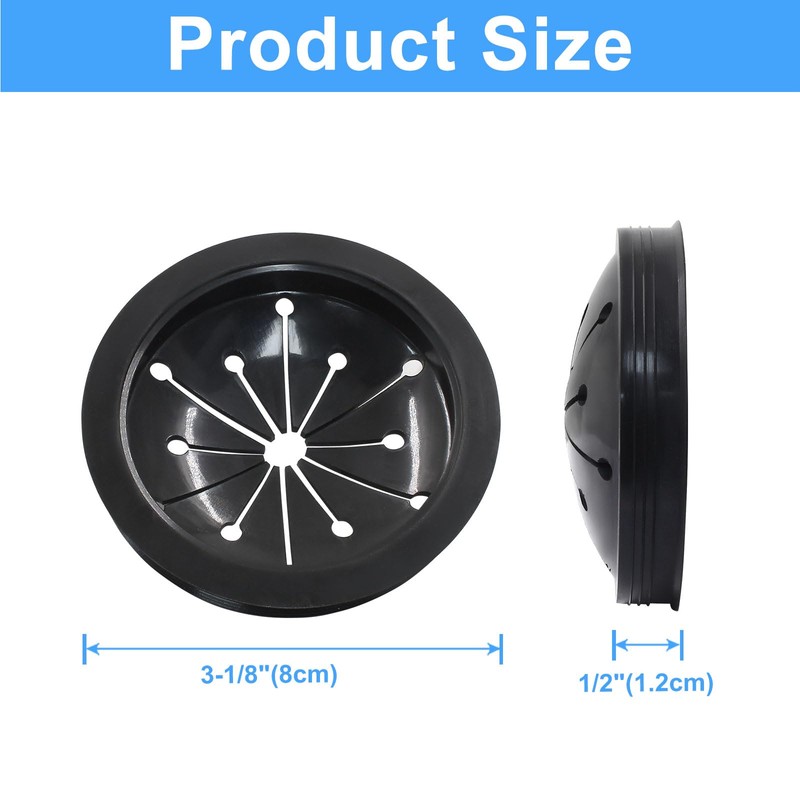 Hordion Garbage Disposal Splash Guard 3 1/8 Inch, Sink Baffle