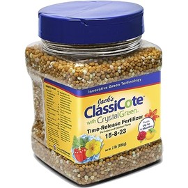 Jack's Classic ClassiCote with Crystalgreen 15-8-23 Time-Release Fertilizer - 2lb Shaker Jar