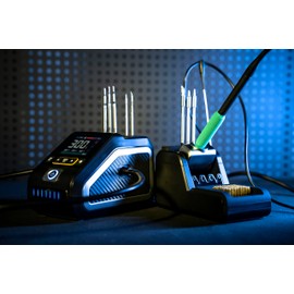 FNIRSI DWS-200 200W 210 Precision Digital Soldering Station Kit with 3 F210 Soldering Iron Tips and 2 Helping Hands, Temp Value & Curve Mode, 3 Temperature Storage, Full-Color Display