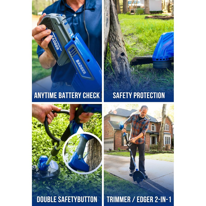 WILD BADGER POWER Weed Wacker 40V 13'' Cordless 2 in