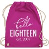 Shirtracer - Gym Bag Backpack - 18th Birthday - Hello