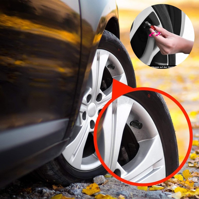 THJOPOKEEL 8 Piezas Tapones de válvula de neumático para automóvil,