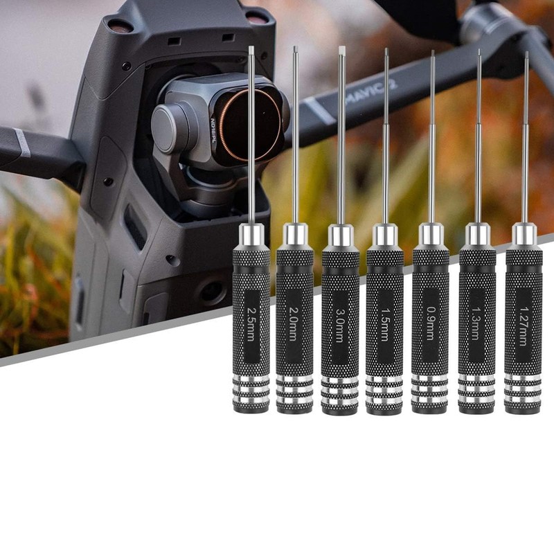 Hexagonal Screwdriver Set, 8 Pieces, RC Tool, Hexagon Socket, Screwdriver,