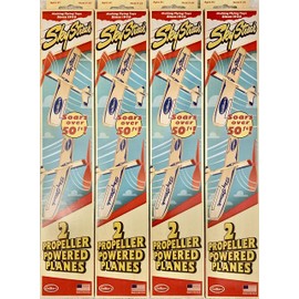 4 Guillow's #52 Sky Streak Balsa Wood Model Airplane Twin Packs (8 Planes Total)
