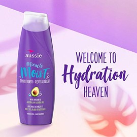 Juego de Champú y Acondicionador Aussie Miracle Moist con aceite de aguacate y jojoba australiano - 12.1 fl oz cada uno