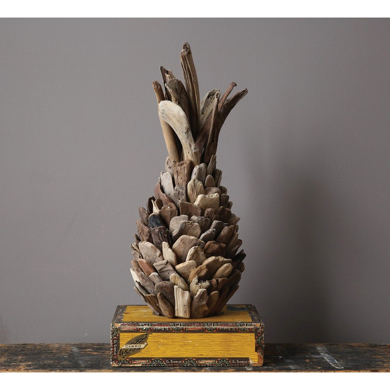 Creative Co-op Pure Driftwood Pineapple Decoration, Brown