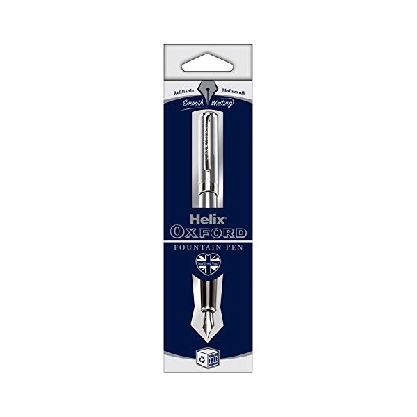 Oxford 219922 Helix Fountain Pen - Stainless Steel