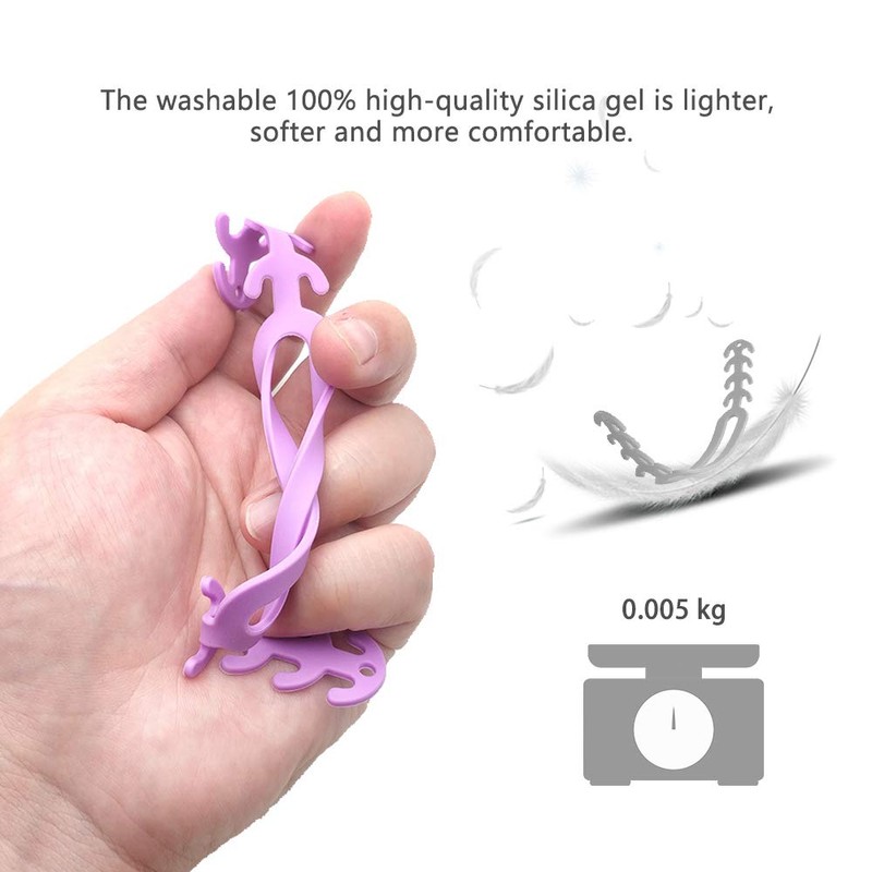14 PCS Mask Extension Strap Muti-Coloured Face Strap Hook Ponytail