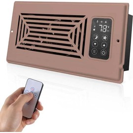 Smart Register Booster Fan Vent with Remote Control - Quiet, Energy-Efficient Airflow Enhancer for Floor, Wall, or Ceiling Vents | Digital Temperature Control & Auto Sensor for Improved Room Comfort.