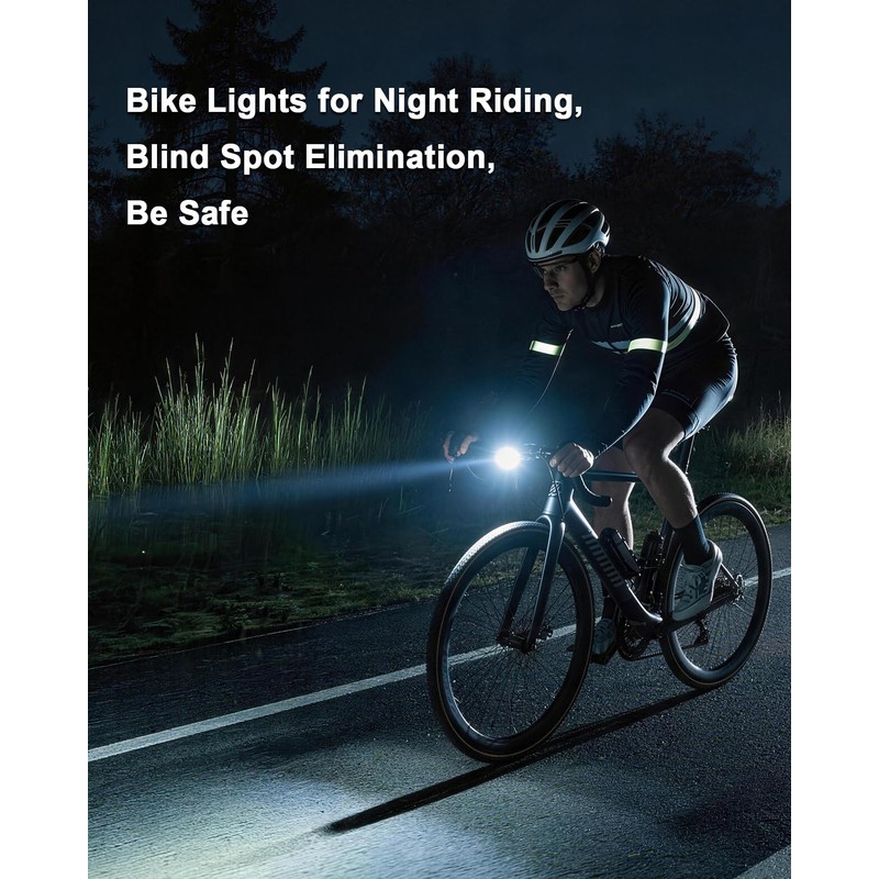 KASLIGHT 3000 Lumens Rechargeable Bike Light, Super Bright LED Bicycle