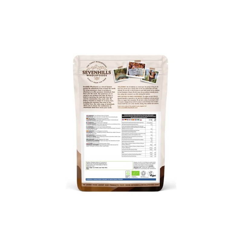 Sevenhills Wholefoods Organic Wheatgrass Powder, European (EU) 500g