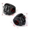 Evomosa Motorcycle Handlebar Switch, 25 mm Push Button Switch, Black,