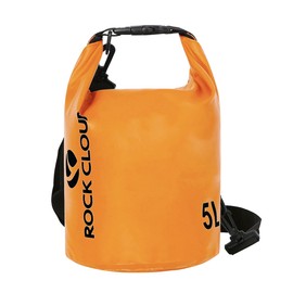 ROCK CLOUD Dry Bag Waterproof 5L Dry Sack for Kayaking Rafting Boating Beach Surfing Swimming Canoe Camping Hiking Fishing Ski, Orange
