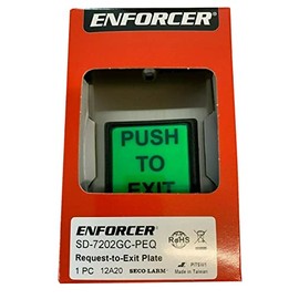 SECO-LARM Enforcer Single Gang Request-to-Exit Plate with 2 Illuminated Green Pushbutton by Seco-Larm